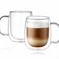 Glass Coffee Mug – 250 ML Double-Walled Insulated Cup | Heat-Resistant Glass for Coffee, Tea, Latte, Cappuccino, Espresso | Dishwasher Safe.