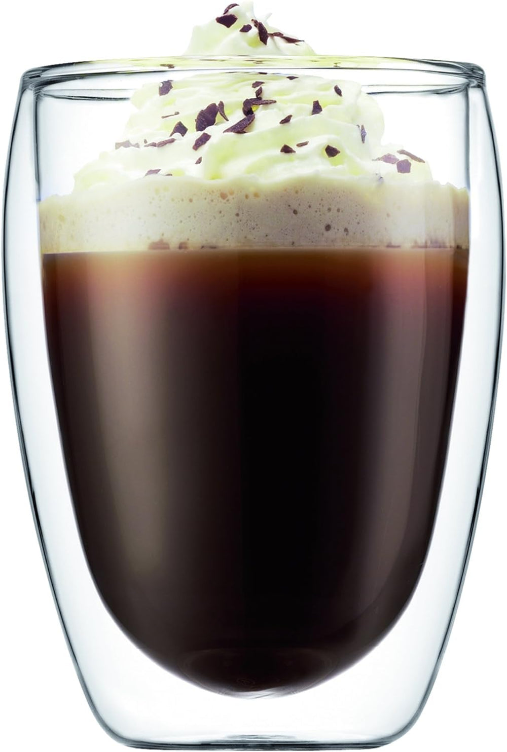 330 ml Double Walled High-Heat Glass Coffee Mugs, Clear Insulated Coffee Mug for Latte Cappuccino Coffee Pack of (1)