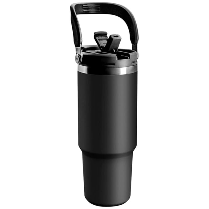 900ml Stainless Steel Double Vacuum Insulated Tumbler (Black)