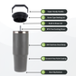 900ml Stainless Steel Vacuum Insulated Tumbler (GREY)