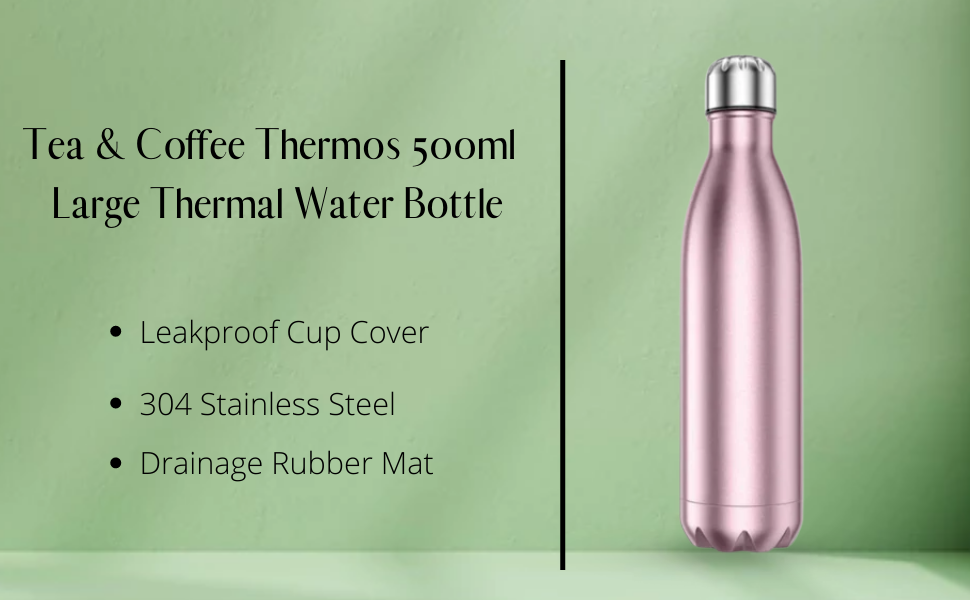Tea & Coffee Thermos 500ml  Large Thermal Water Bottle