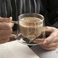 Insulated 150ml Double Walled Coffee Cups, 250ml Glass for Hot & Cold Beverages, Crystal Clear Borosilicate Tea & Espresso Cups (150ml Cup)