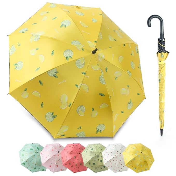STAR WORK Summer Folding Travel Umbrella, Windproof Umbrella-Sun & Rain Umbrellas, Waterproof & Anti UV Umbrella for Women men, Automatic Umbrella,Fun Gift, UV Blocker