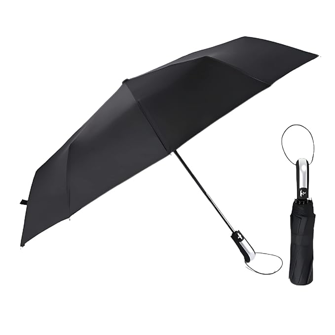 STAR WORK Umbrella for Travel - Auto Open Compact, Lightweight & Folding - Best Windproof Umbrellas for Rain, Sun & Wind UV Protection,Easy Carry for Women and Men.