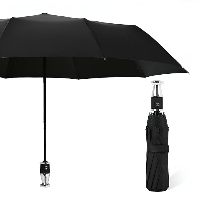 STAR WORK Automatic Open Golf Umbrella, Extra Large Oversize Windproof Waterproof Stick Umbrellas for Rain Umbrella for Men and Women and Family