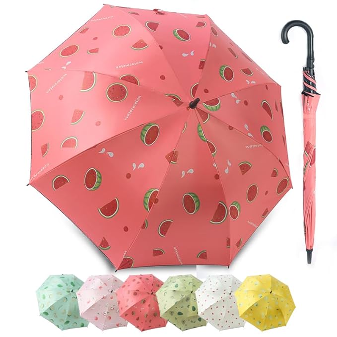 STAR WORK Summer Folding Travel Umbrella, Windproof Umbrella-Sun & Rain Umbrellas, Waterproof & Anti UV Umbrella for Women men, Automatic Umbrella,Fun Gift, UV Blocker