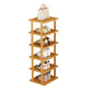 STAR WORK Wooden Shoe Rack Tall & Stackable | Space-Saving Organizer (SINGLE)
