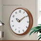 Silent Non Ticking Quality Quartz Battery Operated Easy to Read Decorative Modern Design Glass, Plastic Wall Clock (MATT Brown)