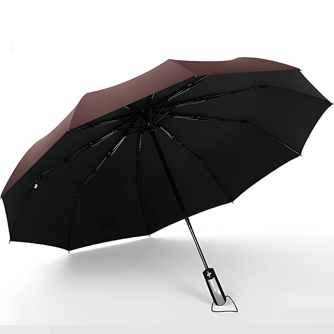 STAR WORK Umbrella for Travel - Auto Open Compact, Lightweight & Folding - Best Windproof Umbrellas for Rain, Sun & Wind UV Protection,Easy Carry for Women and Men.