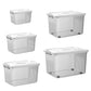 Star Work Clear Storage Box Stackable with Lid | Heavy-Duty Latches (Combo Set)