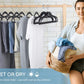STAR WORK Plastic Hangers – Lightweight, non-slip & ultra-thin for clothes & accessories. (BLACK)