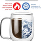 Glass Coffee Mug – 250 ML Double-Walled Insulated Cup | Heat-Resistant Glass for Coffee, Tea, Latte, Cappuccino, Espresso | Dishwasher Safe.