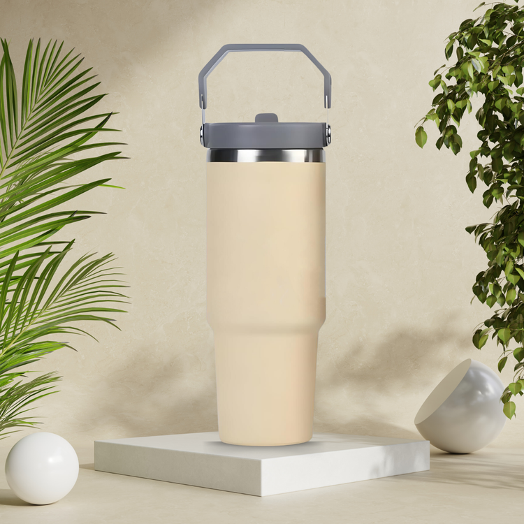 900ml Stainless Steel Vacuum Insulated Tumbler (CREAM)