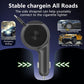 81W Super Fast Car Charger with 1.8m Coiled Type C Cable, Triple Port (PD 48W Cable + PD 33W + QC 18W) Adapter for iPhone 17/16/15,Android Smartphones, iPad, Pixel, 12V-24V (Black - 81W)