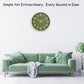 Silent Non Ticking Quality Quartz Battery Operated Easy to Read Decorative Modern Design Glass, Plastic Wall Clock (Lime Green)