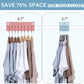 STAR WORK Plastic Hangers – Lightweight, non-slip & ultra-thin for clothes & accessories. (BLACK)
