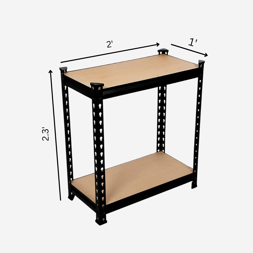 2-Tier Heavy Duty Grey Storage Shelf Garage-Shop-Warehouse-Storage