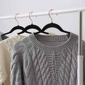 STAR WORK Velvet Hangers – Non-slip, ultra-thin, space-saving with 360° swivel hook. (Black)