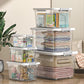 Star Work Clear Storage Box Stackable with Lid | Heavy-Duty Latches (Combo Set)