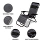 Star Work Zero Gravity Chair Foldable Recliner | Full Body Support (Black)