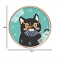 Silence Wall Clock Non-Ticking Quiet Decorative - Black Cat Clock