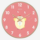 White Pink Bird Clock | Kids Room Stylish Luxury Analog Watches