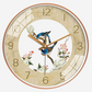 Silence Wall Clock Non-Ticking Quiet Decorative - Blue Bird Analog