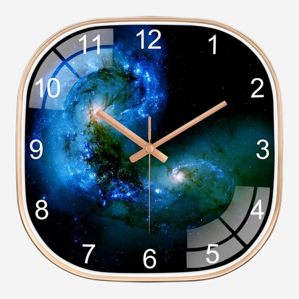 Silence non-ticking Plastic Frame Infinity Square Wall Clock