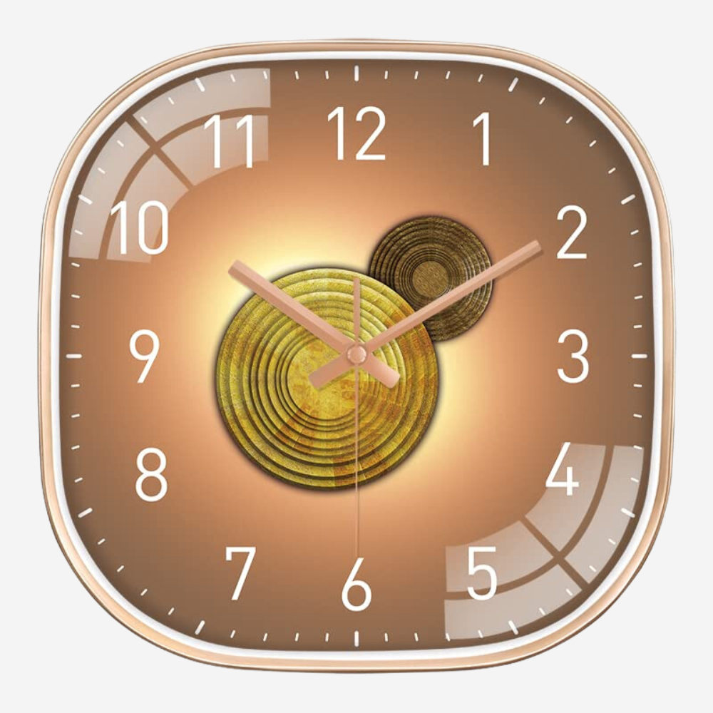 Silence Wall Clock Non-Ticking Quiet Decorative - Jupiter Square Clock ...