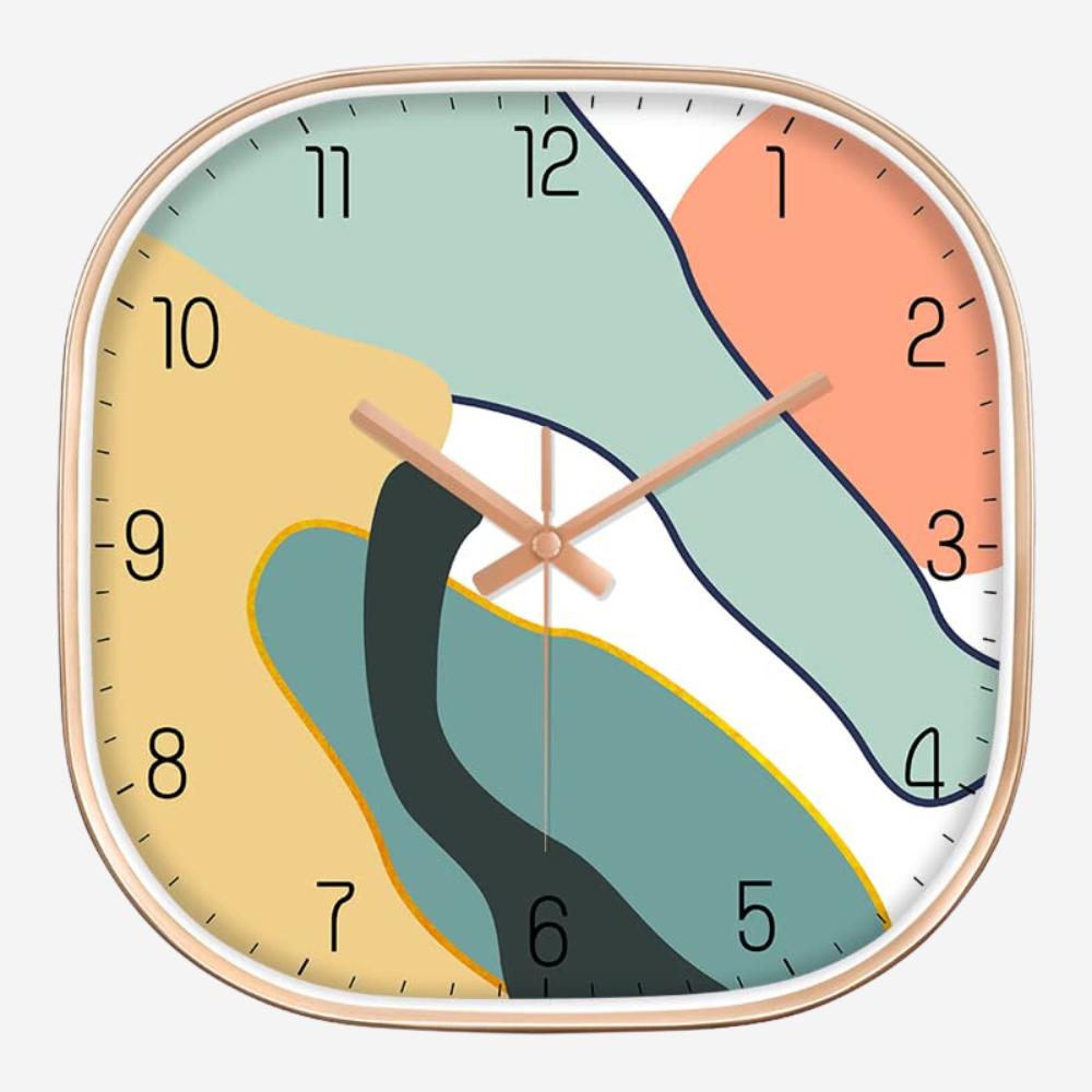 Silence non-ticking Plastic Frame Lariya Square Wall Clock