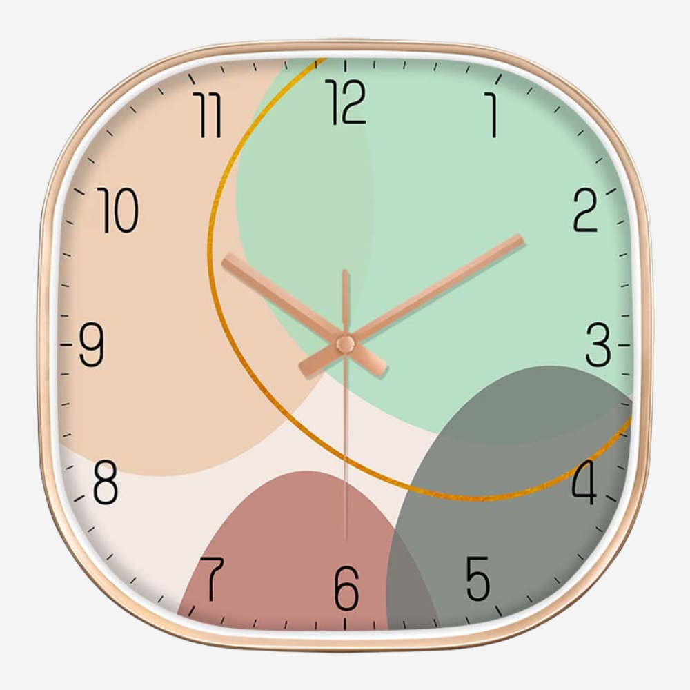 Silence non-ticking Plastic Frame Instagram Square Wall Clock – Star Work