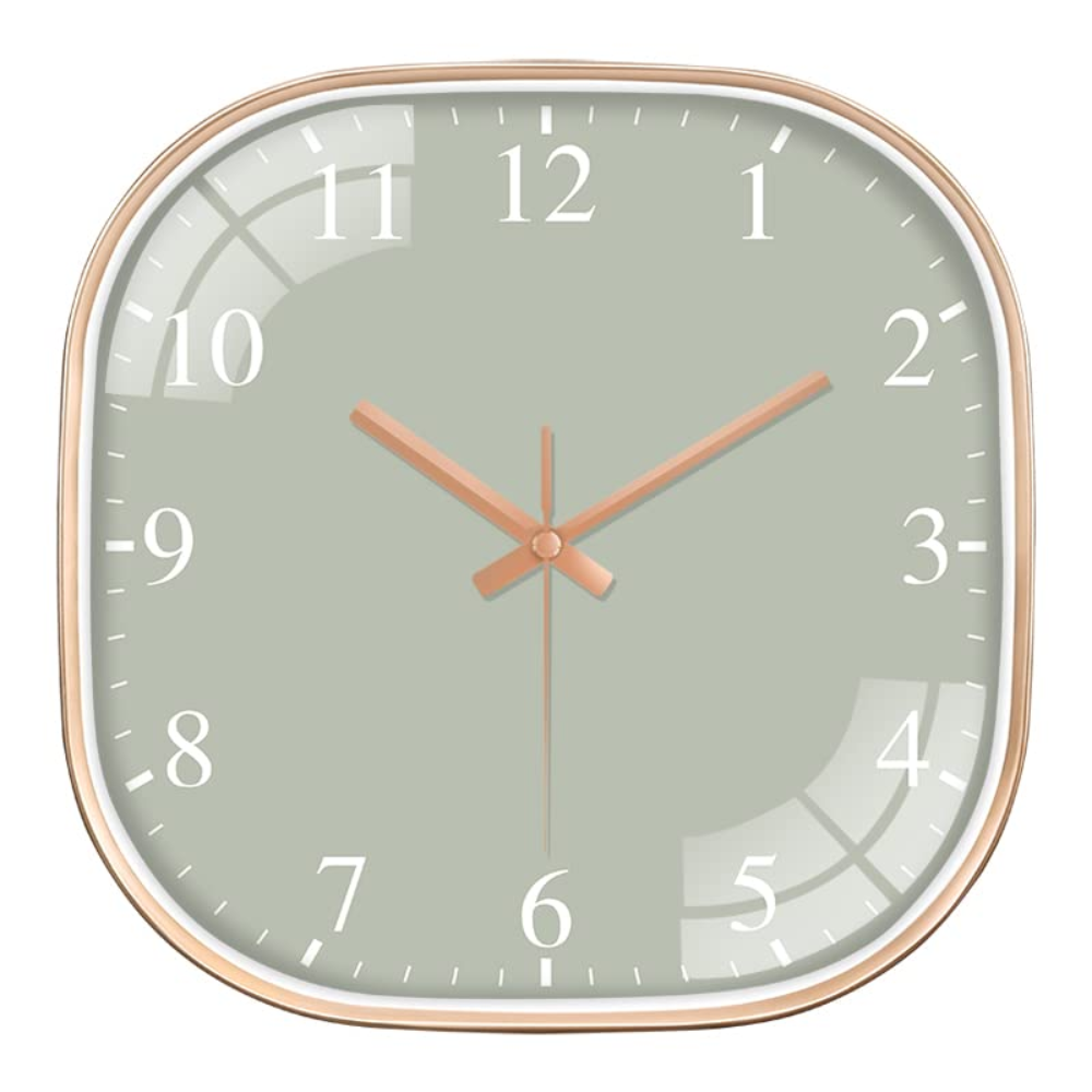 Silence non-ticking Plastic Frame Pastel Square Wall Clock