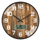 Digital Analog Wall Clock (Rose Wood Digital)