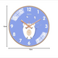Silence Wall Clock Non-Ticking Quiet Decorative - Blue White Egg Clock