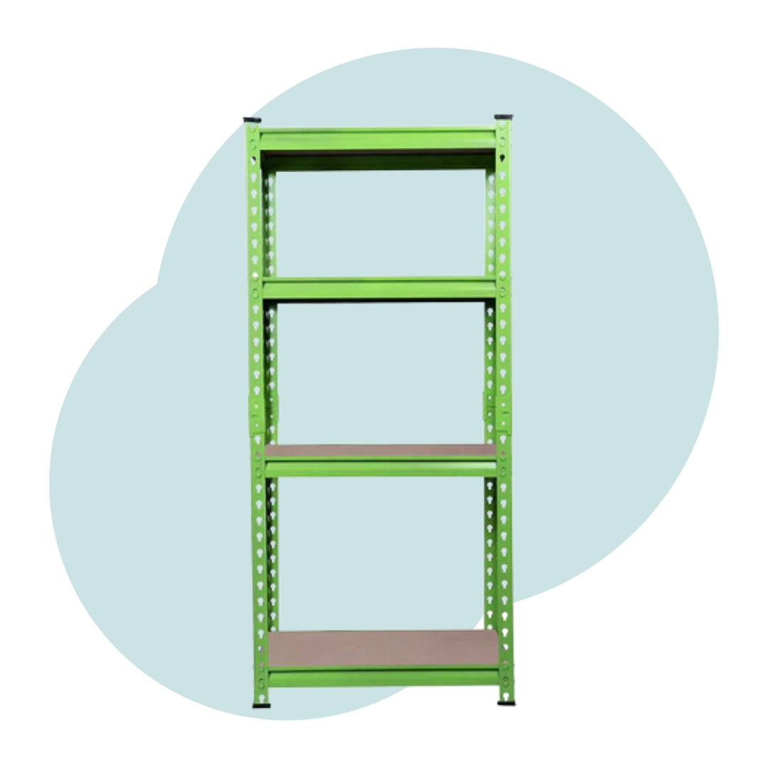 Racking Adjustable Shelves 4-Tier Storage Rack - Green