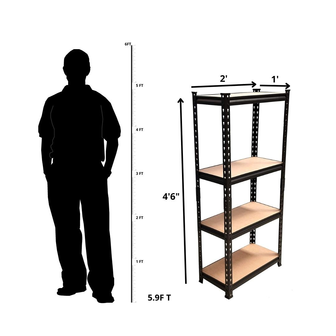 Racking Adjustable Shelves 4-Tier Storage Rack for Garage - Star Work 