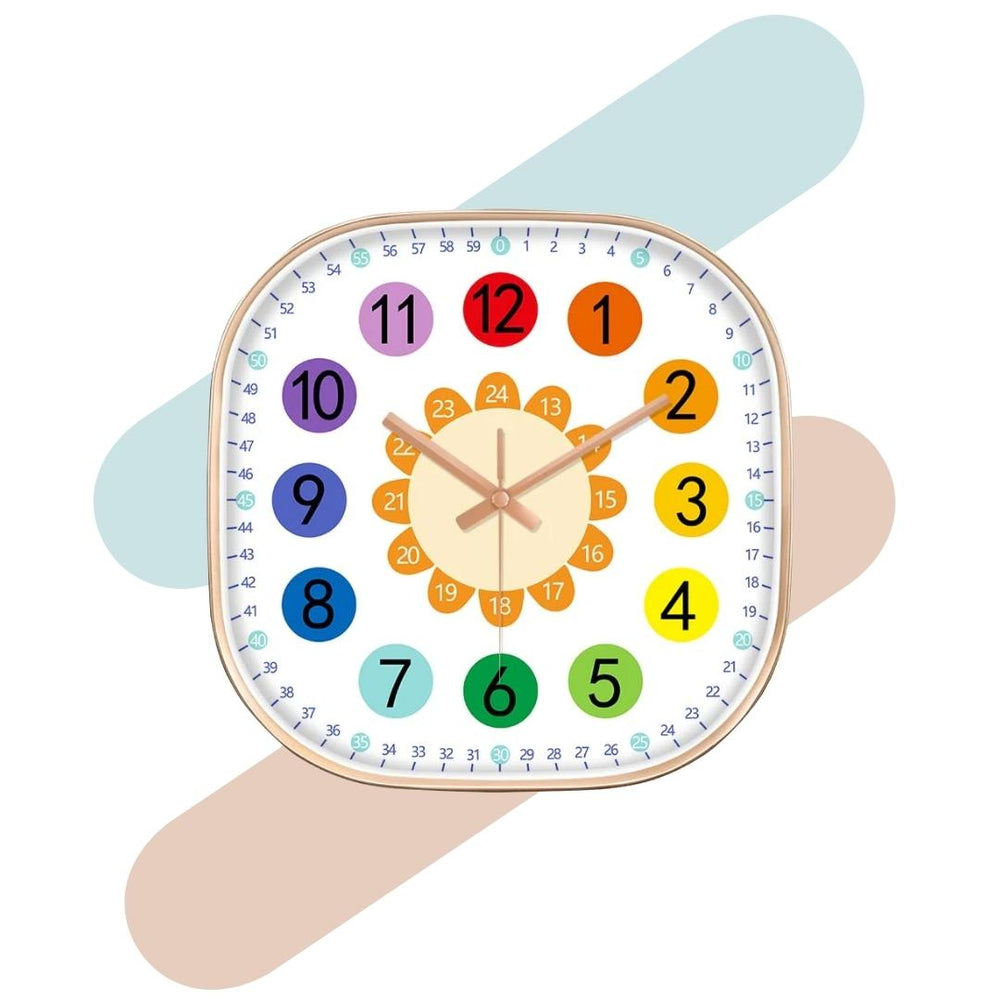 Silence non-ticking Plastic Frame Fruity Square Wall Clock