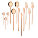 Hotel Dinnerware Mirror Cutlery European-Style Tableware Rose Gold Set Of 20 - Star Work 