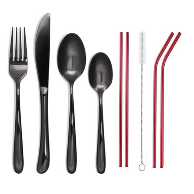 Steel | Camping Cutlery Set | Flatware Set | Knife-Fork-Spoon Set - Star Work 