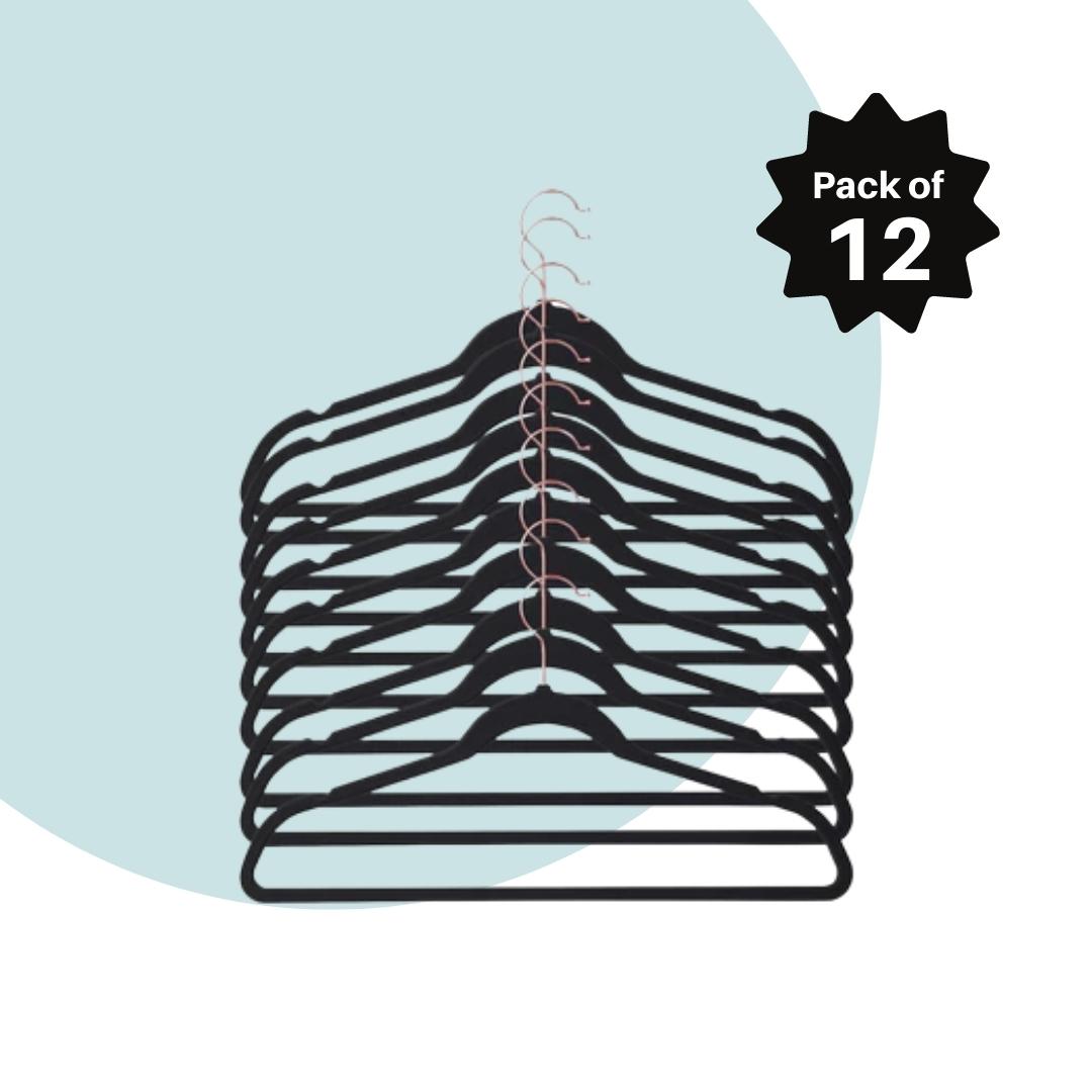 Velvet Hanger | Ultra Thin Space Saving Premium Velvet Hangers Pack Of 12