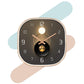 Silence non-ticking Plastic Frame Moon Square Wall Clock