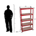 Metal Adjustable Shelf For Garage Storage Utility | Red Color Rack - Star Work 