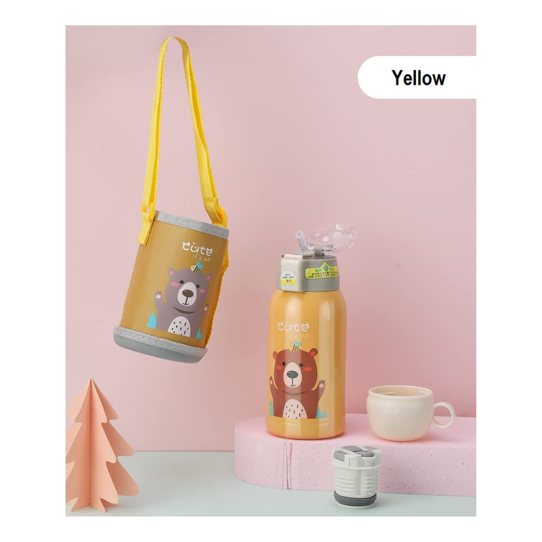 Kids Water Bottle | Insulated sipper Water Bottles For Kids Yellow - Star Work 