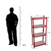Industrial Adjustable Storage Shelves | Red Color Shelf for Warehouse - Star Work 