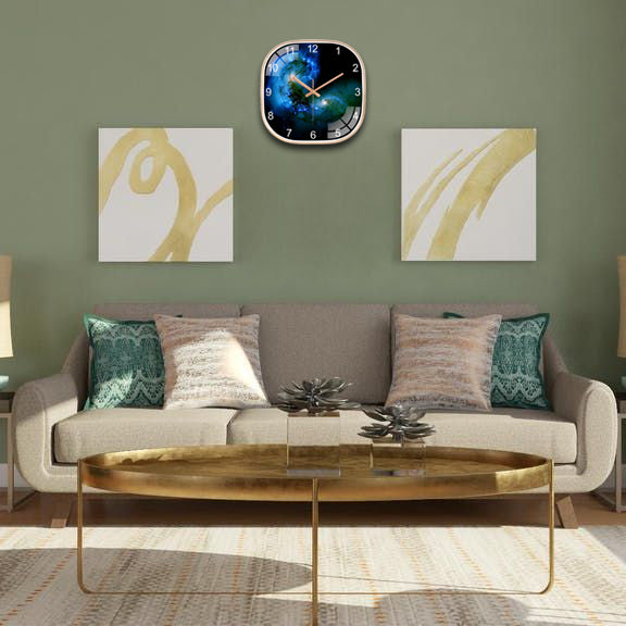 Star Work Silence non-ticking Plastic Frame Infinity Square Wall Clock - Star Work 