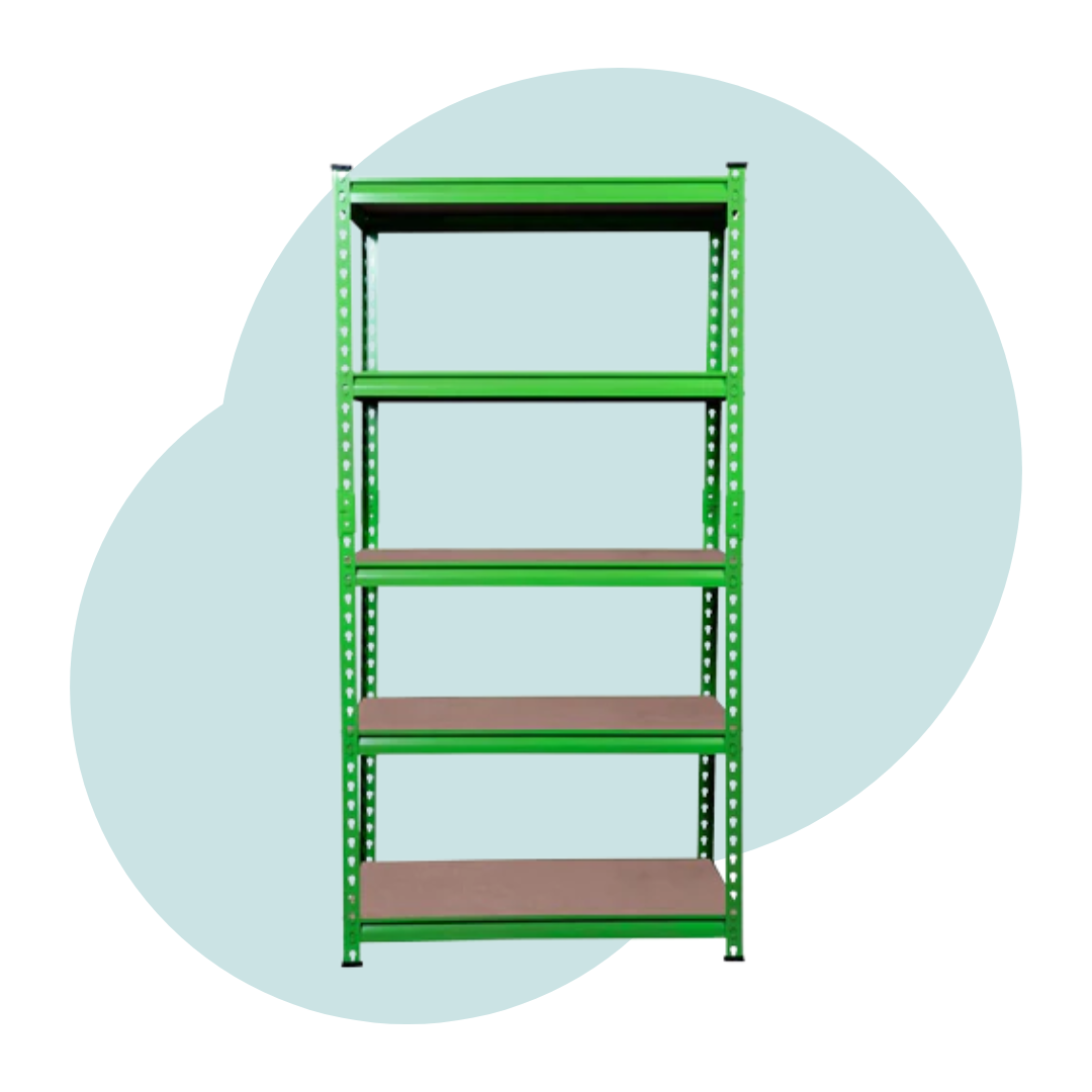Metal Adjustable Shelf For Garage Storage Utility | Green Color Rack