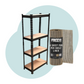 Racking Adjustable Shelves 4-Tier Storage Rack (Black)