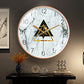 Silence Wall Clock Non-Ticking Quiet Decorative -  Pyramid Grey White