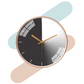 Silence non-ticking Plastic Frame Wall Clock - Smokey Gray Analog