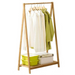 Bamboo wooden Rack stand for Cloth with One Storage shelves